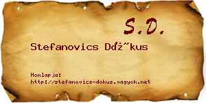 Stefanovics Dókus névjegykártya